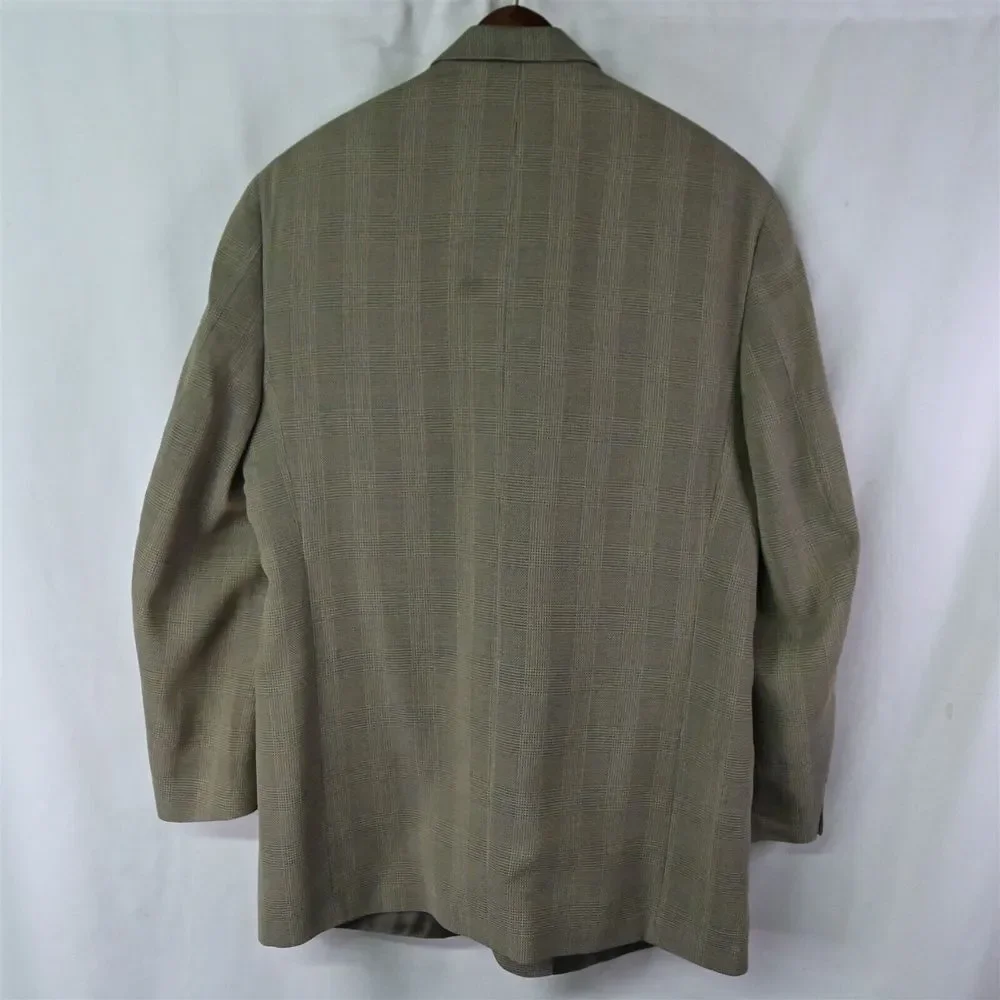 Jack Victor Fits‎ 44L Blue Gold Woven Wool 2Btn Blazer Suit Sport Coat Jacket